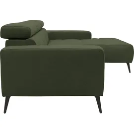 DOMO collection »Trento L-Form, mit Kufenfuß oder Einzelfuß« wahlweise mit Kopfteilverstellung, Recamiere links/rechts bestellbar