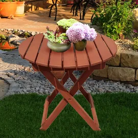 Garden Pleasure Hanford Ø 45 x 50 cm braun klappbar