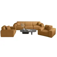 Fun Möbel Sofaset Designersofa CELES PREMIUM 3-1-1 in Stoff Scala Senfgelb - Gelb