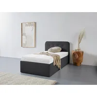 Westfalia Schlafkomfort Polsterbett "Rostock", schwarz, L:210cm, Bezug 100% Polyurethan,