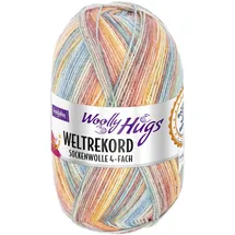 Woolly Hugs Sockenwolle Weltrekord orange/petrol 100 g