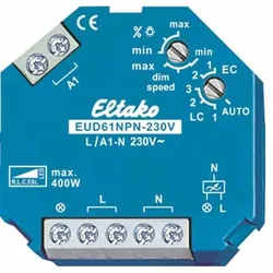 Eltako Dimmer, Drehknopf, 400W, universal, Einbauinstallation, Lichtwertspeicher