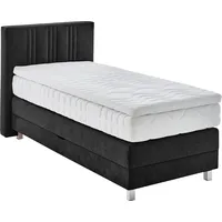 Westfalia Schlafkomfort Boxspringbett, schwarz, B:105cm L:210cm, Bezug: 100% Polyester;Polsterung: