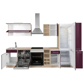 kochstation Küchenzeile KS-Eton 330 cm lila