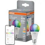 Osram SMART+ Matter Leuchtmittel E27 Classic 9W matt RGBW