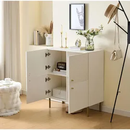 Okwish Sideboard Weiß, Holzwerkstoff, 36x90x80 cm, Wohnzimmer, Kommoden & Sideboards, Sideboards