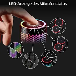 Kingston HYPERX QuadCast 2 S - USB Standmikrofon, Schwarz