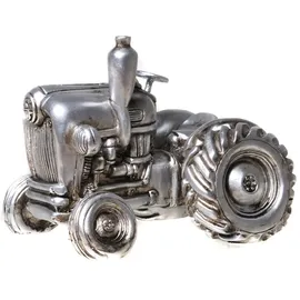 Ambiente Haus "Trecker, silberfarben", silber (altsilberfarben), B:16cm H:12cm T:12cm, Kautschuk, Spardosen, Sparschwein, Retro-Design, ideales Geschenk
