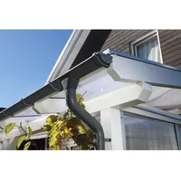 SKANHOLZ Skan Holz Stahl-Regenrinnen-Set Länge 541 cm anthrazit