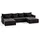 silape Sofnet Wohnlandschaft Schwarz, Textil, 7-Sitzer, U-Form,Rechteckig, 365x80x180 cm, Wohnzimmer, Sofas & Couches, Wohnlandschaften, Wohnlandschaften in U-Form