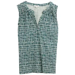 TOM TAILOR Damen Top mit Muster, grün, Gemustert, Gr. XS