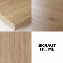 SKRAUT HOME Lowboard 240x57x35 cm Eiche Melamin