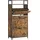 VASAGLE Schuhschrank 60 x 130 x 30 cm rustikales Braun und Schwarz