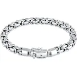 KUZZOI Herren Panzerarmband Königskette Basic 925 Silber - für Damen