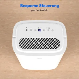 Medion DH20 Luftentfeuchter elektrisch (bis zu 100m3 (20m2), 20Liter/24h, 43db leise, elektrischer Raumentfeuchter, Normalbetrieb, Wäschemodus, ... - Weiß