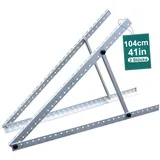 2 Stück Solarmodul Halterung 1040MM-41''Solarpanel Neigungshalterungen Mit Einstellbarem Winkel,Unterstützt Bis Zu 250W-300W Solarpanel Für Dach,Wohnmobil,Boot Und Off Grid(41-Zoll-Länge)
