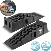 STAHLWERK Stufenkeil GT-15 ST 2er Set mit 6 t Tragkraft Auffahrkeil Unterlegkeil