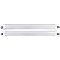 V-Tac LED Wannenleuchte Feuchtraumleuchte Garagenleuchte Hallenlampe Deckenlampe, Kunststoff weiß,