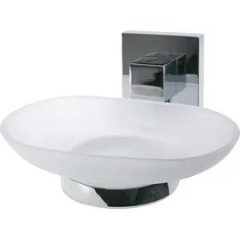 Fackelmann Ablageschale Seifenhalter Silber/Milchig