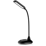 ETC Shop Tischlampe Tischleuchte Schreibtischlampe, Wireless Charger, dimmbar, CCT, schwarz, LED 4 W 400 lm 3000-6500 K, LxBxH 14,3x12,7x31cm
