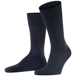 FALKE Herren Socken - Sensitiv Berlin, Kurzstrumpf, Komfortbund, Uni Dunkelblau 39-42