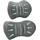 vidaXL Nackenkissen 47 x 24 x 12 cm Grau