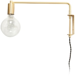 Hübsch Interior - Messing Wandleuchte mit Leuchtmittel