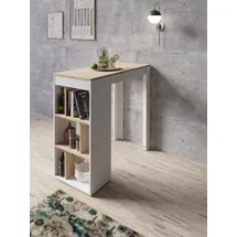 byLIVING Bartisch Moby 110 x 104 x 50 cm Weiß/Braun