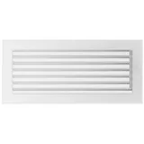 Kratki Lüftungsgitter Kamingitter 17cm x 49cm Weiss mit Lamellen und Gaze 17x49 cm, weiß