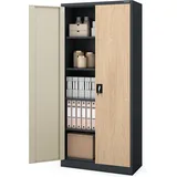 Jan Nowak Aktenschrank 195 x 90 x 40 cm Anthrazit/Eiche Sonoma