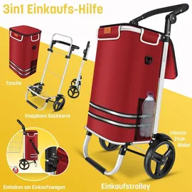 Kesser Einkaufstrolley rot 56L