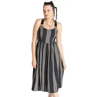 Hell Bunny A-Linien-Kleid Lita Retro Swingkleid Vintage Karomuster Rockabilly schwarz XS