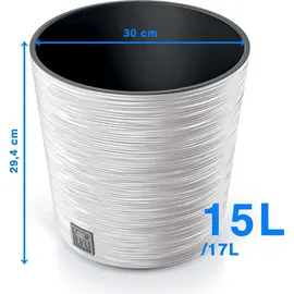 Prosperplast FURU ROUND Ø 30 x 29,4 cm Weiß