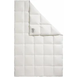 RIBECO GERMANY 135x200 cm weiß -normal Daunendecke, anschmiegsam, hochwertig, Made in Germany