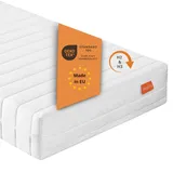 sleepling Matratze 100 x 200 x 21 cm, Rollmatratze Duo Wendematratze, Komfort- Kaltschaummatratze, Made in EU, Bezug waschbar, Ökotex 100, Härtegrad 2 und 3, weiß