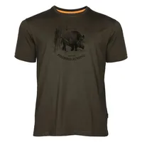 Pinewood T-Shirt Wild Boar, suede brown, L