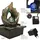 Lemodo Zimmerbrunnen Elements mit LED-Beleuchtung, Feng Shui Dekobrunnen für Wohnung und Büro