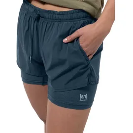 super.natural Double Layer Kurze Hose Blau XL