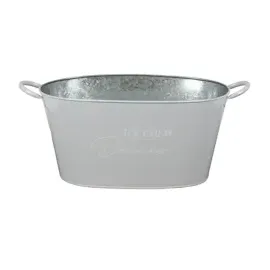 Buri Zinkwanne Ice Cold Getränkekühler Getränkewanne Pflanzgefäß Blumenkübel Deko