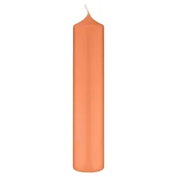 Kopschitz Kerzen lange schlanke Altarkerzen, Kaminkerzen Lachs 250 x Ø 40 mm, 4 Stück, Kerzen mit Dornbohrung in RAL Kerzengüte Qualität