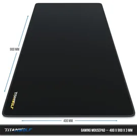 Titanwolf Gaming Mauspad, XXL Speed Gaming Mousepad / Extragroße Fläche von 900 x 400mm, Alpha Wrist