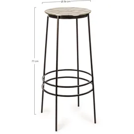 BIZZOTTO Barhocker Amira 2er-Set aus Aluminium, modern, Gold, stabile 4-Fuß-Gestell, pflegeleicht