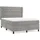 vidaXL Boxspringbett 140 x 200 cm Hellgrau