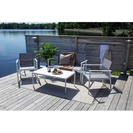 gardenson Loungegarnitur Break Weiß/Grau