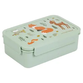 A Little Lovely Company Bento Lunchbox Brotdose, 14x21 cm (Waldtiere Grün) – Grün