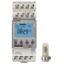 1St. Theben 1210130 Dämmerungsschalter mit Zeitschaltuhr, Aufbau-Lichtsensor, 1 ...
