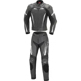 BÜSE Imola Damen Motorrad Lederkombi, schwarz/weiß, 36