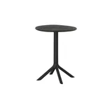 Möbel Kraft Siena Gartentisch Ø 60 x 76 cm Schwarz