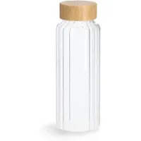 Zeller Glasflasche mit Bambusdeckel, 1000 ml