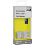 Sigel C10 "Extra-Strong" Magnete silber 2,0 x 1,0 x 2,0 cm